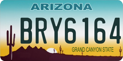 AZ license plate BRY6164