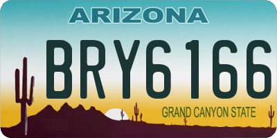 AZ license plate BRY6166
