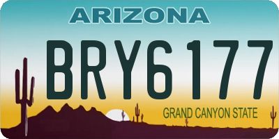 AZ license plate BRY6177