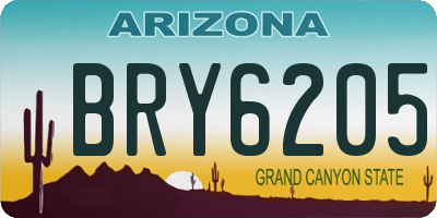 AZ license plate BRY6205