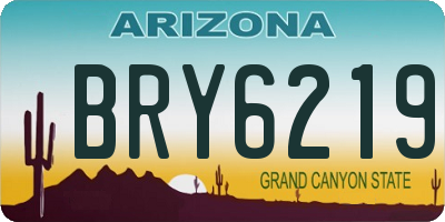 AZ license plate BRY6219