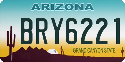 AZ license plate BRY6221