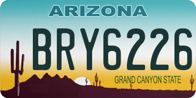 AZ license plate BRY6226
