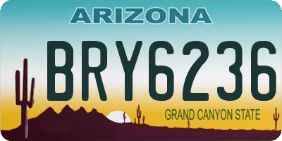 AZ license plate BRY6236
