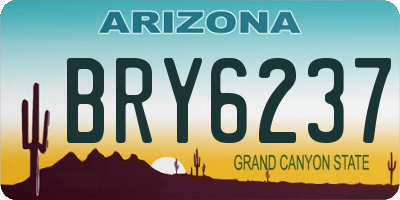 AZ license plate BRY6237