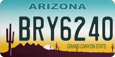 AZ license plate BRY6240