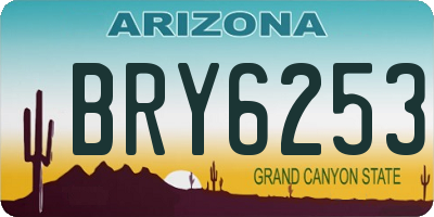 AZ license plate BRY6253