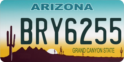 AZ license plate BRY6255