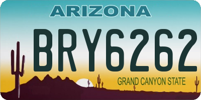 AZ license plate BRY6262