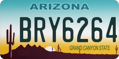 AZ license plate BRY6264