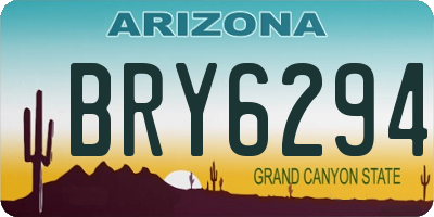 AZ license plate BRY6294