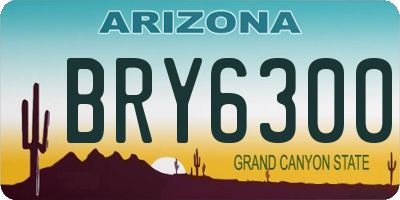 AZ license plate BRY6300