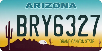 AZ license plate BRY6327