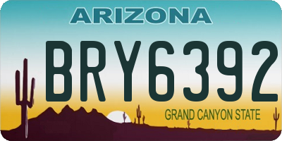 AZ license plate BRY6392