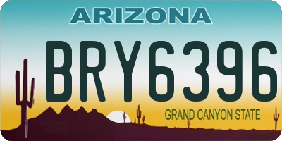 AZ license plate BRY6396