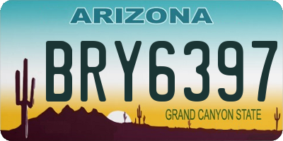 AZ license plate BRY6397