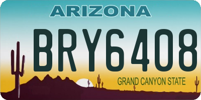 AZ license plate BRY6408