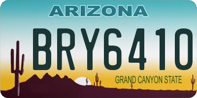 AZ license plate BRY6410