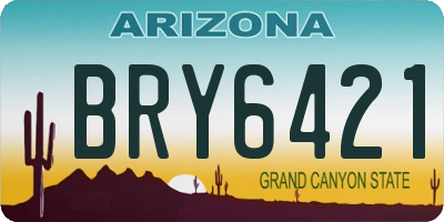 AZ license plate BRY6421