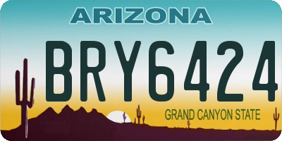AZ license plate BRY6424