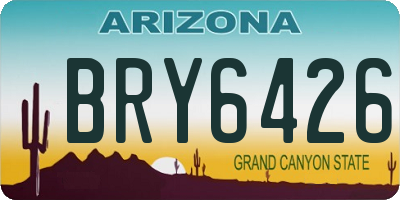 AZ license plate BRY6426