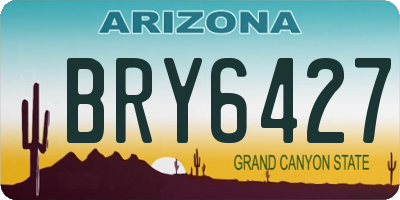 AZ license plate BRY6427