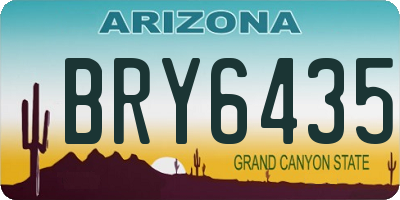 AZ license plate BRY6435