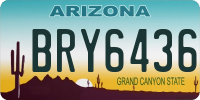 AZ license plate BRY6436