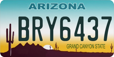 AZ license plate BRY6437