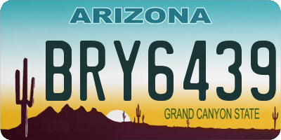 AZ license plate BRY6439