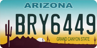 AZ license plate BRY6449