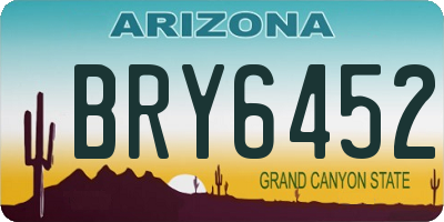 AZ license plate BRY6452