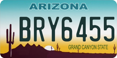 AZ license plate BRY6455