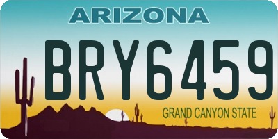 AZ license plate BRY6459