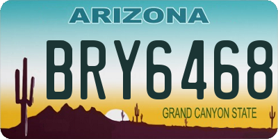 AZ license plate BRY6468