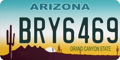 AZ license plate BRY6469
