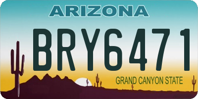 AZ license plate BRY6471