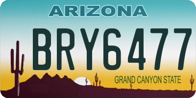 AZ license plate BRY6477