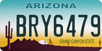 AZ license plate BRY6479