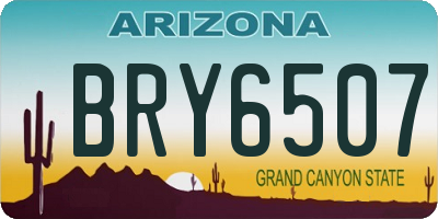AZ license plate BRY6507