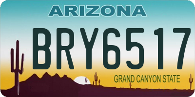 AZ license plate BRY6517