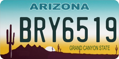 AZ license plate BRY6519