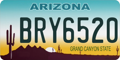 AZ license plate BRY6520