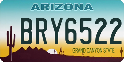 AZ license plate BRY6522