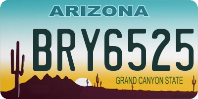 AZ license plate BRY6525