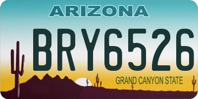 AZ license plate BRY6526