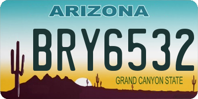 AZ license plate BRY6532