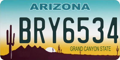 AZ license plate BRY6534