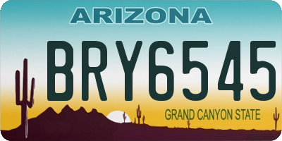 AZ license plate BRY6545