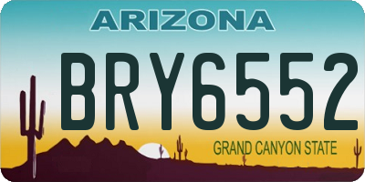 AZ license plate BRY6552